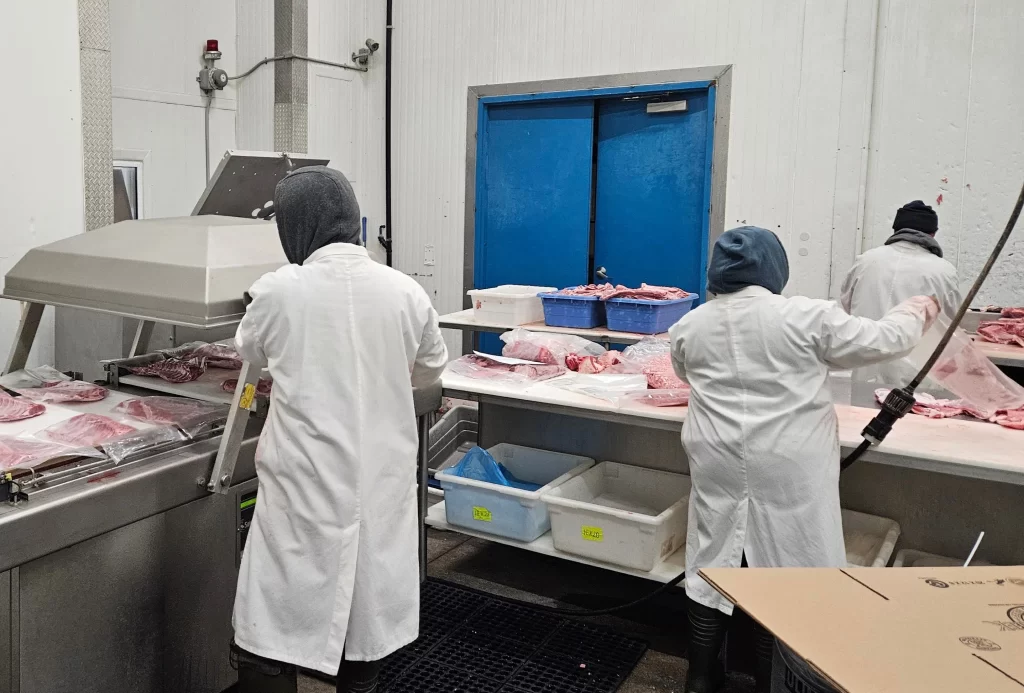 Beef processing packaging in factory | Beverly Creek