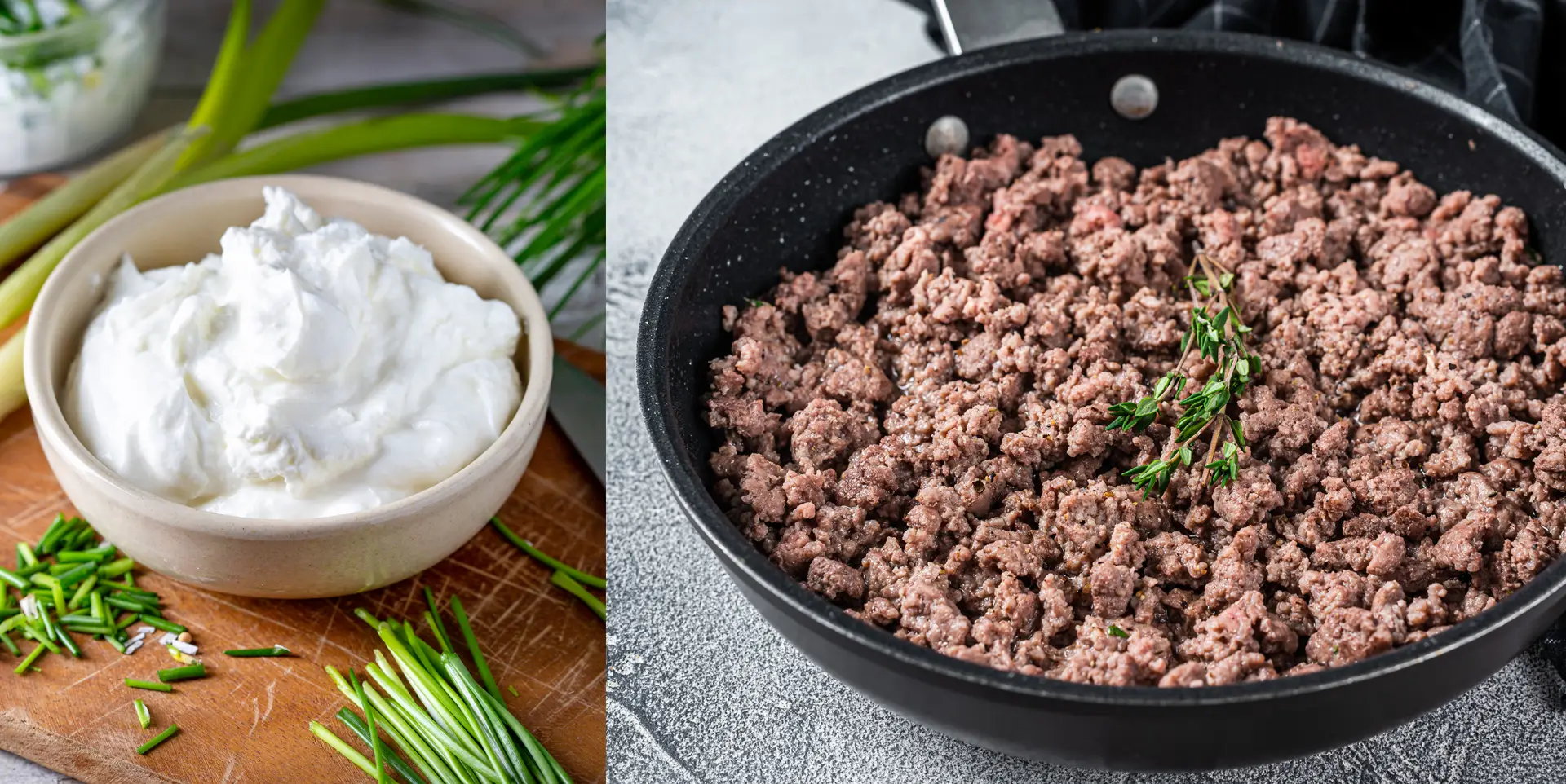 Sour Cream and Cooked Mince